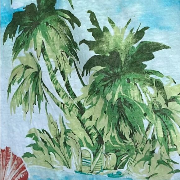 J.Jill Love Linen Tropical Beach Design Sleeveless - Picture 3 of 8